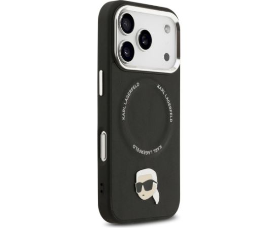 Karl Lagerfeld Karl Pin MagSafe Case Aizsargapvalks priekš iPhone 17 Pro / melns Neoriģinālie Maciņi