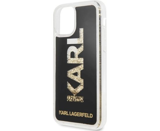 Karl Lagerfeld KLHCN58KAGBK Karl logo Glitter Aizsargapvalks priekš iPhone 11 Pro / melns Neoriģinālie Maciņi