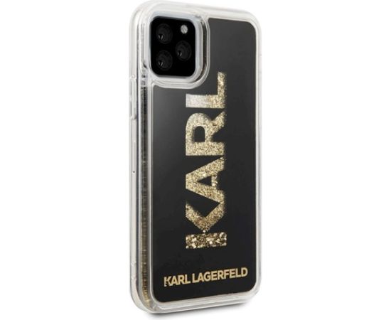 Karl Lagerfeld KLHCN58KAGBK Karl logo Glitter Aizsargapvalks priekš iPhone 11 Pro / melns Neoriģinālie Maciņi