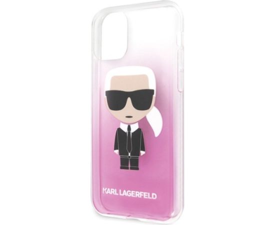 Karl Lagerfeld KLHCN58TRDFKPI Aizsargapvalks priekš iPhone 11 Pro / rozā gradients Neoriģinālie Maciņi
