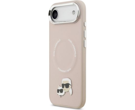 Karl Lagerfeld Karl & Choupette Pins MagSafe Case Aizsargapvalks priekš iPhone Air / rozā Neoriģinālie Maciņi