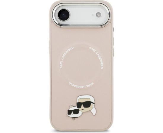 Karl Lagerfeld Karl & Choupette Pins MagSafe Case Aizsargapvalks priekš iPhone Air / rozā Neoriģinālie Maciņi