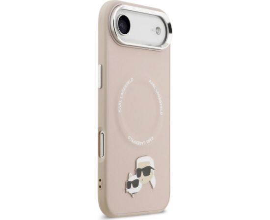 Karl Lagerfeld Karl & Choupette Pins MagSafe Case Aizsargapvalks priekš iPhone Air / rozā Neoriģinālie Maciņi