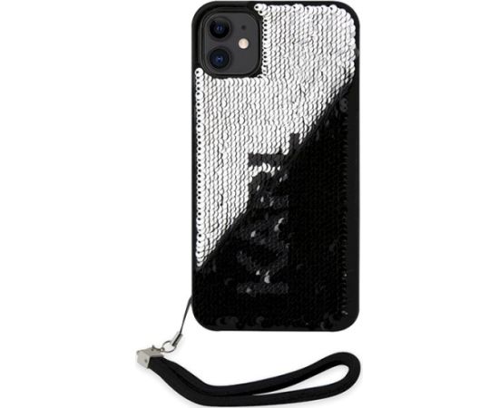 Karl Lagerfeld KLHCN61PSQRKS hardcase Sequins Cord Aizsargapvalks priekš iPhone 11/Xr 6,1" / sudraba Neoriģinālie Maciņi