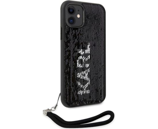 Karl Lagerfeld KLHCN61PSQRKS hardcase Sequins Cord Aizsargapvalks priekš iPhone 11/Xr 6,1" / sudraba Neoriģinālie Maciņi