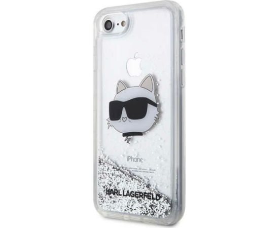 Karl Lagerfeld KLHCI8LNCHCS Hardcase Glitter Choupette H Aizsargapvalks priekš iPhone 7/8/SE 2020 / SE 2022 / sudraba Neoriģinālie Maciņi