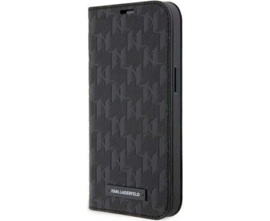 Karl Lagerfeld KLBKP14LSAKLHPK Book Case Planšetdatoru maciņš priekš iPhone 14 Pro 6.1" / melns Neoriģinālie Maciņi