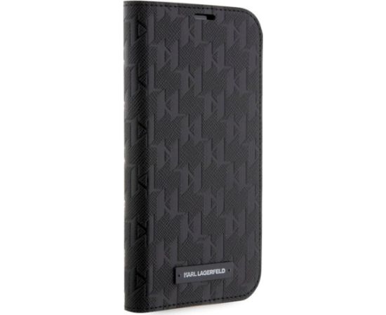 Karl Lagerfeld KLBKP14LSAKLHPK Book Case Planšetdatoru maciņš priekš iPhone 14 Pro 6.1" / melns Neoriģinālie Maciņi