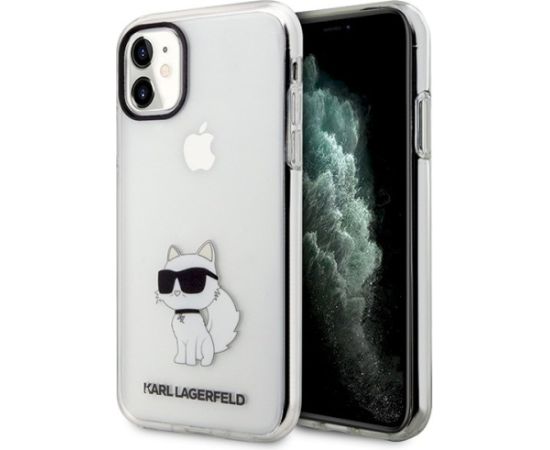 Karl Lagerfeld KLHCN61HNCHTCT Hardcase Ikonik Choupette Aizsargapvalks priekš iPhone 11/Xr 6,1" / caurspīdīgs Neoriģinālie Maciņi