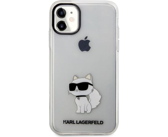 Karl Lagerfeld KLHCN61HNCHTCT Hardcase Ikonik Choupette Aizsargapvalks priekš iPhone 11/Xr 6,1" / caurspīdīgs Neoriģinālie Maciņi