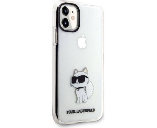 Karl Lagerfeld KLHCN61HNCHTCT Hardcase Ikonik Choupette Aizsargapvalks priekš iPhone 11/Xr 6,1" / caurspīdīgs Neoriģinālie Maciņi
