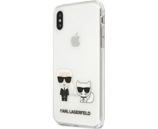 Karl Lagerfeld KLHCI65CKTR Aizsargapvalks priekš iPhone Xs Max / caurspīdīgs Neoriģinālie Maciņi