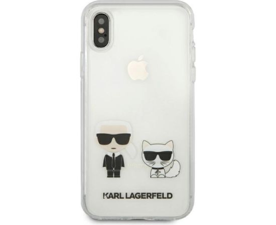 Karl Lagerfeld KLHCI65CKTR Aizsargapvalks priekš iPhone Xs Max / caurspīdīgs Neoriģinālie Maciņi
