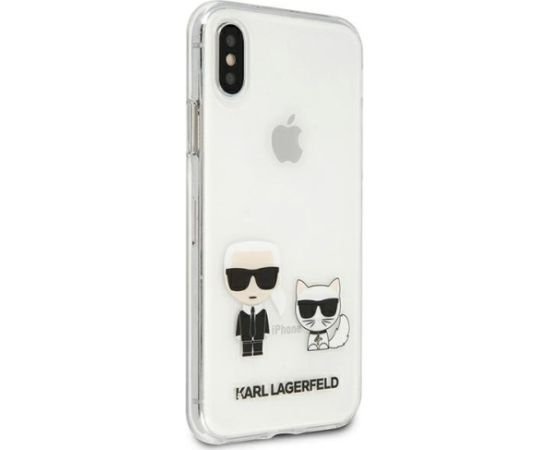 Karl Lagerfeld KLHCI65CKTR Aizsargapvalks priekš iPhone Xs Max / caurspīdīgs Neoriģinālie Maciņi