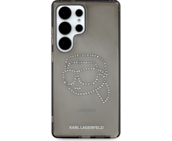 Karl Lagerfeld Rhinestones Karl Head Logo Aizsargapvalks priekš Samsung Galaxy S25 Ultra / melns Neoriģinālie Maciņi