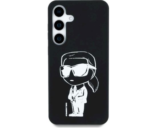 Karl Lagerfeld Silicone Graffiti Ikonik Printed Logo MagSafe Aizsargapvalks priekš Samsung Galaxy S25 / melns Neoriģinālie Maciņi