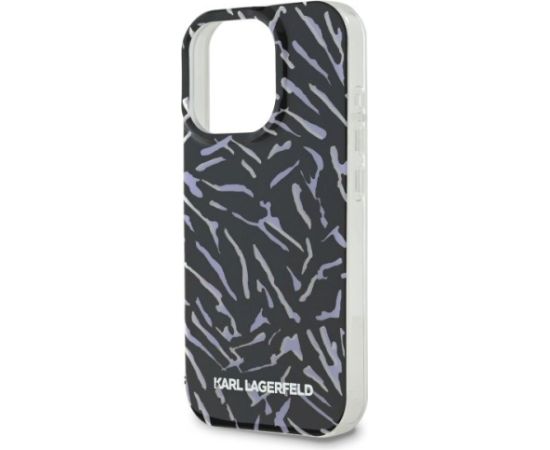 Karl Lagerfeld KLHCP16LHZBPKCCU Aizsargapvalks priekš iPhone 16 Pro 6.3" Zebra With Cord / violets Neoriģinālie Maciņi