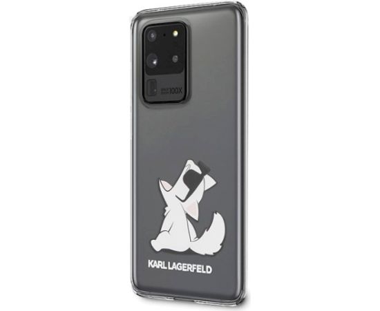 Karl Lagerfeld KLHCS69CFNRC Choupette Fun Aizsargapvalks priekš Samsung Galaxy S20 Ultra G988 / caurspīdīgs Neoriģinālie Maciņi