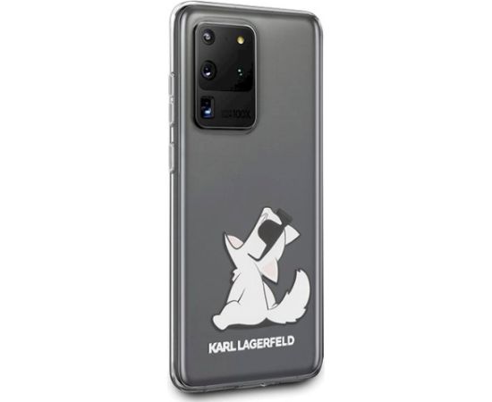 Karl Lagerfeld KLHCS69CFNRC Choupette Fun Aizsargapvalks priekš Samsung Galaxy S20 Ultra G988 / caurspīdīgs Neoriģinālie Maciņi