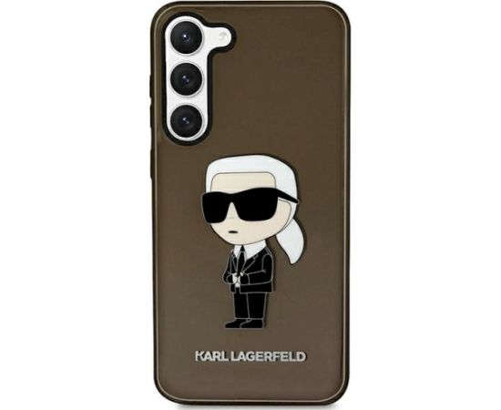 Karl Lagerfeld KLHCS23SHNIKTCK Ikonik Karl hardcase Aizsargapvalks priekš S23 S911 / melns Neoriģinālie Maciņi