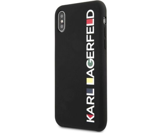 Karl Lagerfeld KLHCPXBHWHBK Glossy Bauhaus Aizsargapvalks priekš iPhone X/XS / melns Neoriģinālie Maciņi