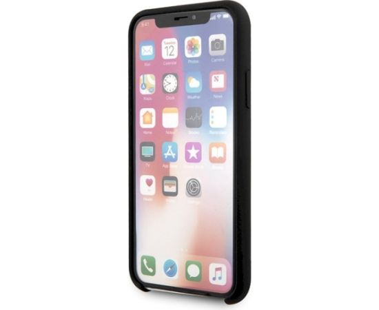 Karl Lagerfeld KLHCPXBHWHBK Glossy Bauhaus Aizsargapvalks priekš iPhone X/XS / melns Neoriģinālie Maciņi