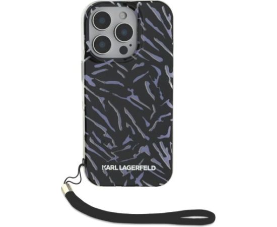 Karl Lagerfeld KLHCP16XHZBPKCCU Aizsargapvalks priekš iPhone 16 Pro Max 6.9" / violets Zebra With Cord Neoriģinālie Maciņi