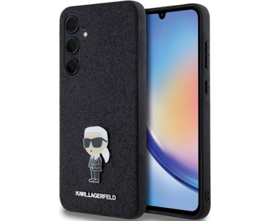Karl Lagerfeld KLHCSA35GKNPSK A35 A356 Aizsargapvalks priekš Fixed Glitter Ikonik Logo Metal Pin / melns Neoriģinālie Maciņi