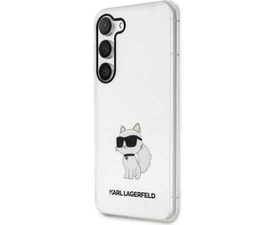 Karl Lagerfeld KLHCS23MHNCHTCT Ikonik Choupette Aizsargapvalks priekš S23+ S916 / caurspīdīgs Neoriģinālie Maciņi