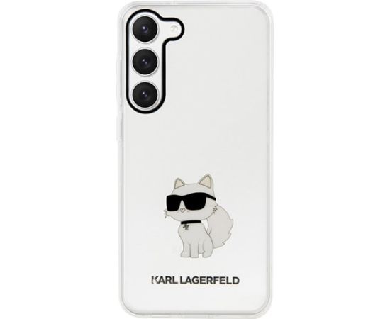 Karl Lagerfeld KLHCS23MHNCHTCT Ikonik Choupette Aizsargapvalks priekš S23+ S916 / caurspīdīgs Neoriģinālie Maciņi