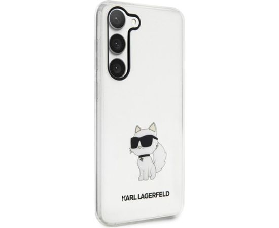 Karl Lagerfeld KLHCS23MHNCHTCT Ikonik Choupette Aizsargapvalks priekš S23+ S916 / caurspīdīgs Neoriģinālie Maciņi