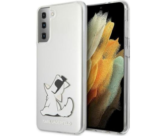 Karl Lagerfeld KLHCS21MCFNRC Hardcase Choupette Fun Aizsargapvalks priekš Samsung Galaxy S21+ G996 / caurspīdīgs Neoriģinālie Maciņi