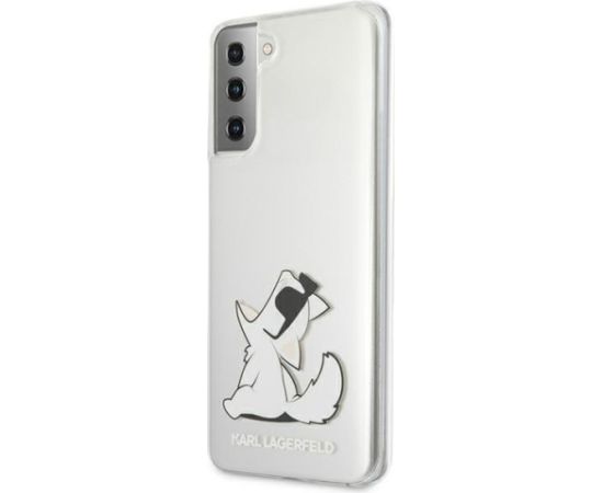 Karl Lagerfeld KLHCS21MCFNRC Hardcase Choupette Fun Aizsargapvalks priekš Samsung Galaxy S21+ G996 / caurspīdīgs Neoriģinālie Maciņi