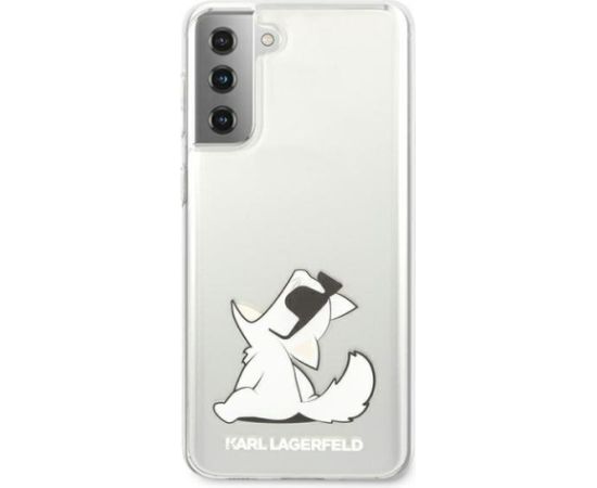 Karl Lagerfeld KLHCS21MCFNRC Hardcase Choupette Fun Aizsargapvalks priekš Samsung Galaxy S21+ G996 / caurspīdīgs Neoriģinālie Maciņi