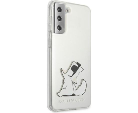 Karl Lagerfeld KLHCS21MCFNRC Hardcase Choupette Fun Aizsargapvalks priekš Samsung Galaxy S21+ G996 / caurspīdīgs Neoriģinālie Maciņi