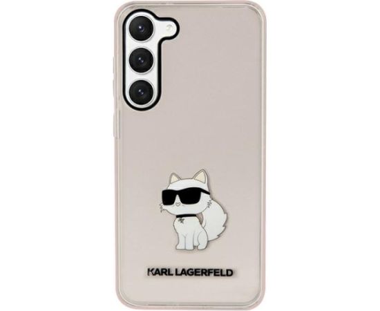 Karl Lagerfeld KLHCS23SHNCHTCP S23 S911 Ikonik Choupette Aizsargapvalks / rozā Neoriģinālie Maciņi