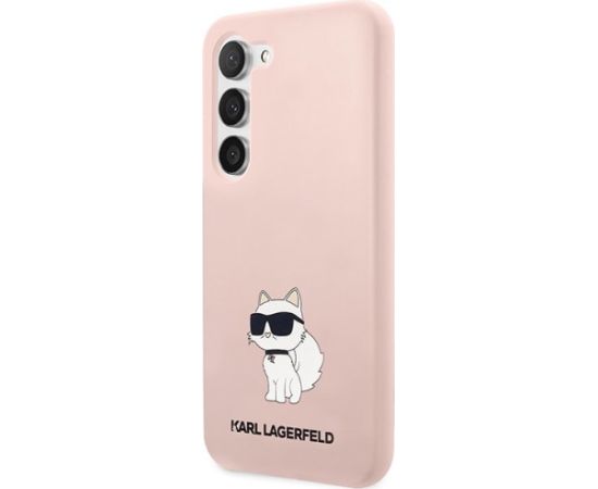 Karl Lagerfeld KLHCS23SSNCHBCP S23 S911 hardcase Aizsargapvalks priekš Silicone Choupette / rozā Neoriģinālie Maciņi