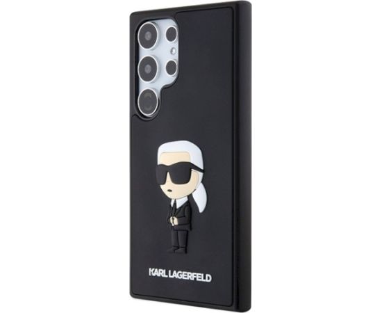 Karl Lagerfeld KLHCS24L3DRKINK 3D Rubber Ikonik Hardcase Aizsargapvalks priekš Samsung Galaxy S24 Ultra S928 / melns Neoriģinālie Maciņi