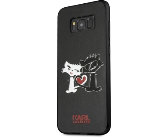 Karl Lagerfeld KLHCS8LCL1BK S8 Plus G955 hardcase Aizsargapvalks priekš Choupette in love / melns Neoriģinālie Maciņi
