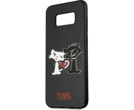 Karl Lagerfeld KLHCS8LCL1BK S8 Plus G955 hardcase Aizsargapvalks priekš Choupette in love / melns Neoriģinālie Maciņi