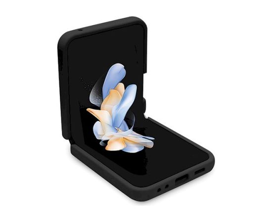 Karl Lagerfeld KLHCZF5SNIKBCK Silicone Ikonik Hardcase Aizsargapvalks priekš Samsung Galaxy Z Flip5 / melns Neoriģinālie Maciņi