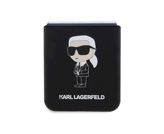 Karl Lagerfeld KLHCZF5SNIKBCK Silicone Ikonik Hardcase Aizsargapvalks priekš Samsung Galaxy Z Flip5 / melns Neoriģinālie Maciņi