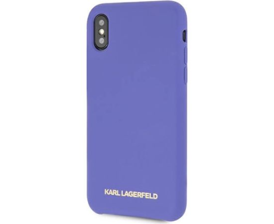 Karl Lagerfeld KLHCPXSLVOG Silicone Hardcase Aizsargapvalks priekš iPhone X/Xs / violets Neoriģinālie Maciņi