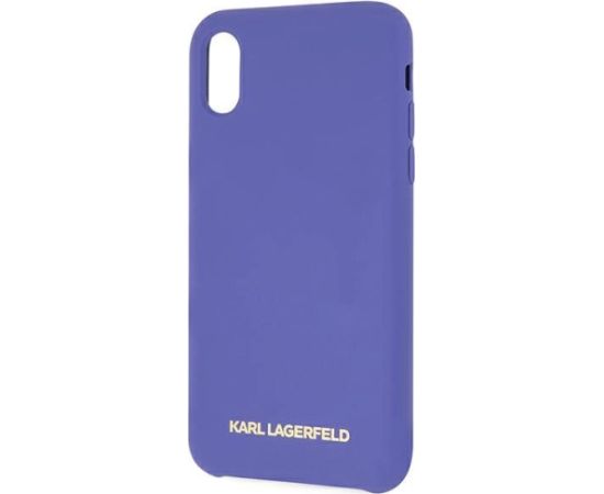 Karl Lagerfeld KLHCPXSLVOG Silicone Hardcase Aizsargapvalks priekš iPhone X/Xs / violets Neoriģinālie Maciņi