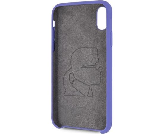 Karl Lagerfeld KLHCPXSLVOG Silicone Hardcase Aizsargapvalks priekš iPhone X/Xs / violets Neoriģinālie Maciņi