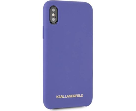 Karl Lagerfeld KLHCPXSLVOG Silicone Hardcase Aizsargapvalks priekš iPhone X/Xs / violets Neoriģinālie Maciņi