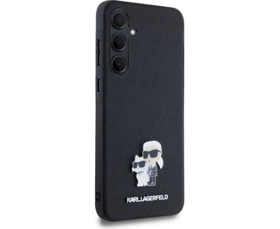 Karl Lagerfeld KLHCSA35SAKCNPK A35 A356 Hardcase Saffiano Karl&Choupette Pin Aizsargapvalks priekš A35 A356 / melns Neoriģinālie Maciņi