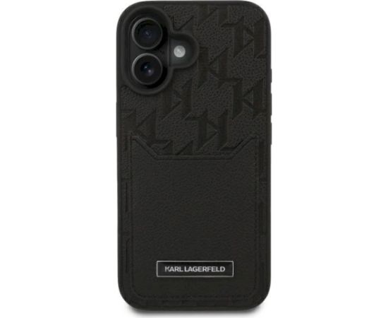 Karl Lagerfeld KLHCP16SPGKHPRPK Hardcase Monogram Aizsargapvalks priekš iPhone 16 6.1" / melns Neoriģinālie Maciņi