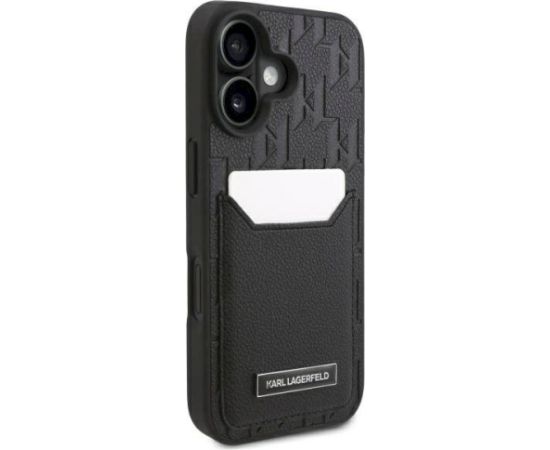 Karl Lagerfeld KLHCP16SPGKHPRPK Hardcase Monogram Aizsargapvalks priekš iPhone 16 6.1" / melns Neoriģinālie Maciņi
