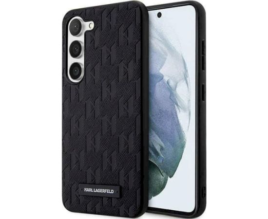 Karl Lagerfeld KLHCS23MSAKLHPK S23+ S916 Aizsargapvalks priekš Saffiano Mono Metal Logo / melns Neoriģinālie Maciņi